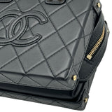 シャネル CHANEL ココマークヴァニティショルダーバッグ AS3345 ブラック ゴールド金具 カーフスキン レディース ショルダーバッグ