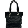 シャネル CHANEL パリビアリッツトートPM A34208 12番台 ブラック シルバー金具 PVC レディース ハンドバッグ