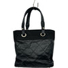 シャネル CHANEL パリビアリッツトートPM A34208 12番台 ブラック シルバー金具 PVC レディース ハンドバッグ