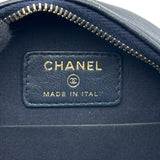 シャネル CHANEL マトラッセ アイコンミニショルダー 30番台 ネイビー ゴールド金具 ラムスキン レディース ショルダーバッグ