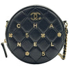 シャネル CHANEL マトラッセ アイコンミニショルダー 30番台 ネイビー ゴールド金具 ラムスキン レディース ショルダーバッグ