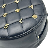 シャネル CHANEL マトラッセ アイコンミニショルダー 30番台 ネイビー ゴールド金具 ラムスキン レディース ショルダーバッグ