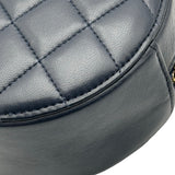 シャネル CHANEL マトラッセ アイコンミニショルダー 30番台 ネイビー ゴールド金具 ラムスキン レディース ショルダーバッグ
