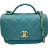 シャネル CHANEL ビジネスアフィニティ スモールバッグ A93749 29番台 ライトブルー ゴールド金具 キャビアスキン レディース ショルダーバッグ