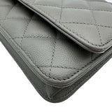 シャネル CHANEL マトラッセチェーンウォレット AP0250 グレー ゴールド金具 キャビアスキン レディース ショルダーバッグ
