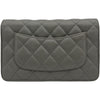 シャネル CHANEL マトラッセチェーンウォレット AP0250 グレー ゴールド金具 キャビアスキン レディース ショルダーバッグ