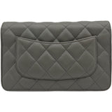 シャネル CHANEL マトラッセチェーンウォレット AP0250 グレー ゴールド金具 キャビアスキン レディース ショルダーバッグ