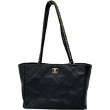 シャネル CHANEL マトラッセチェーントートバッグ AS3537 ブラック ゴールド金具 カーフスキン レディース トートバッグ