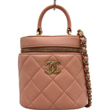 シャネル CHANEL トレンディCCヴァニティバッグ AS1626 29番台 ピンク ゴールド金具 カーフスキン レディース ショルダーバッグ