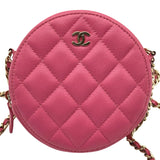 シャネル CHANEL ラウンドマトラッセチェーン AP0245 29番台 ピンク ゴールド金具 キャビアスキン レディース ショルダーバッグ