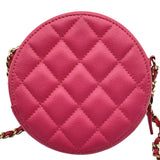 シャネル CHANEL ラウンドマトラッセチェーン AP0245 29番台 ピンク ゴールド金具 キャビアスキン レディース ショルダーバッグ