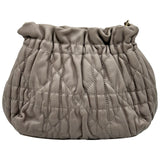 クリスチャン・ディオール Christian Dior カナージュバケットバッグ グレージュ レザー レディース ショルダーバッグ