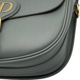 クリスチャン・ディオール Christian Dior ホビー ミディアム グレー レザー レディース ショルダーバッグ