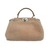 フェンディ FENDI ピーカブーミニ 8BN244 ピンクベージュ ファー レディース ハンドバッグ