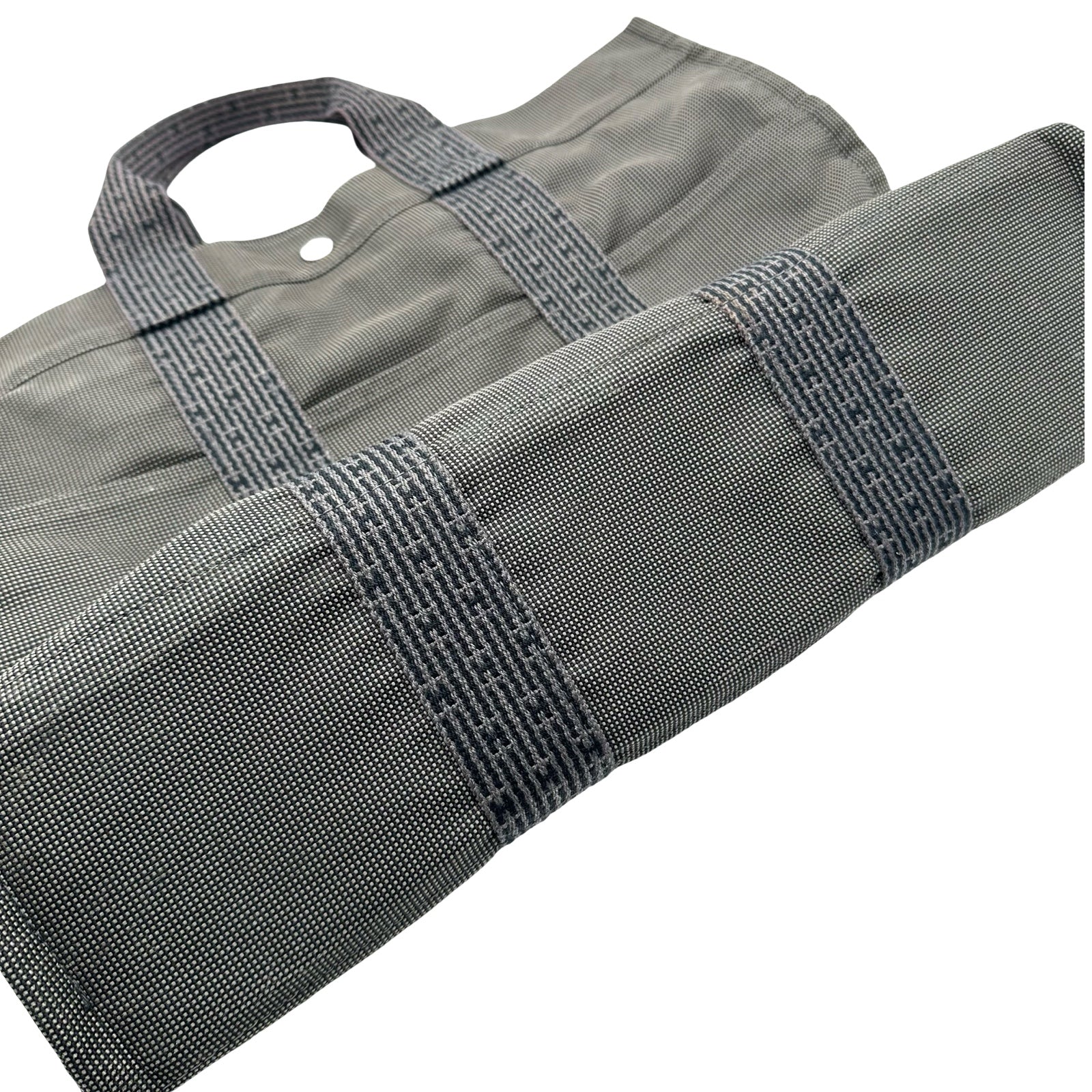 エルメス HERMES エールライントートMM グレー シルバー金具 トワル