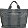 エルメス HERMES エールライントートMM グレー シルバー金具 トワル レディース トートバッグ