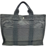 エルメス HERMES エールライントートMM グレー シルバー金具 トワル レディース トートバッグ
