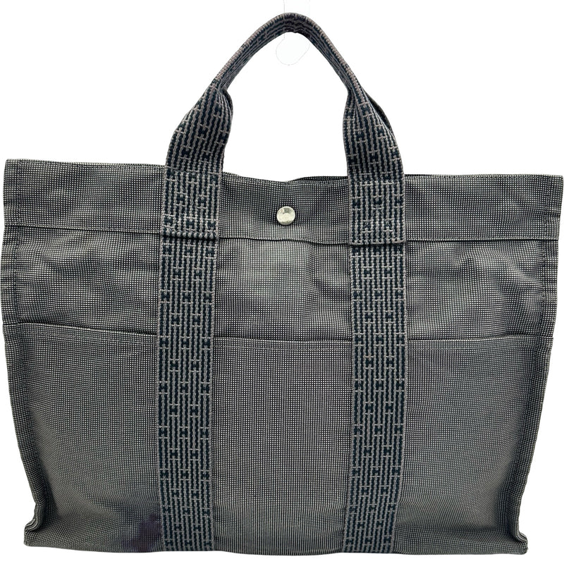 エルメス HERMES エールライントートMM グレー シルバー金具 トワル