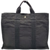 エルメス HERMES エールライントートMM グレー シルバー金具 トワル レディース トートバッグ