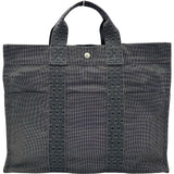 エルメス HERMES エールライントートMM グレー シルバー金具 トワル ユニセックス トートバッグ