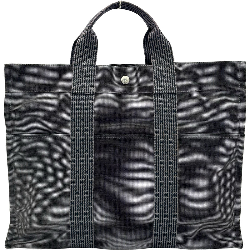 エルメス HERMES エールライントートMM グレー シルバー金具 トワル