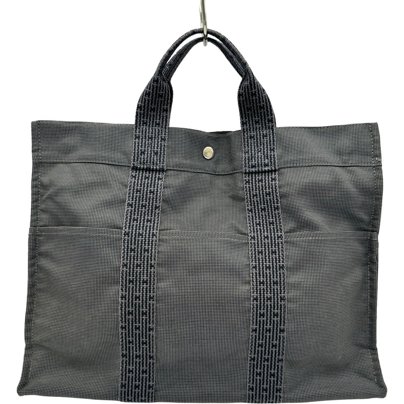 エルメス HERMES エールライントートMM グレー トワル メンズ トート