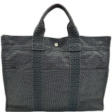 エルメス HERMES エールライントートMM グレー シルバー金具 トワル レディース トートバッグ