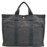 エルメス HERMES エールライントートMM グレー シルバー金具 トワル レディース トートバッグ