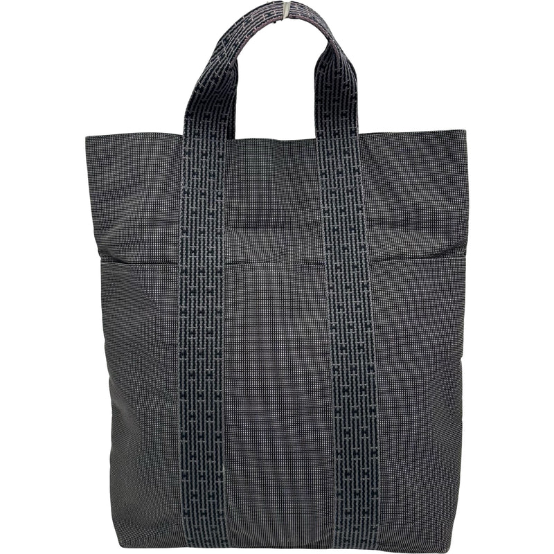 エルメス HERMES エールラインカバス グレー シルバー金具 トワル ユニ
