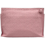 ロエベ LOEWE リピートアナグラムTポーチ ピンク レザー レディース クラッチバッグ