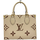 ルイ・ヴィトン LOUIS VUITTON オンザゴーPM M45654 クレーム/ボワドローズ モノグラム・アンプラント ユニセックス ハンドバッグ