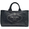 プラダ PRADA カナパ M ブラック デニム レディース トートバッグ