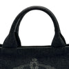 プラダ PRADA カナパ M ブラック デニム レディース トートバッグ