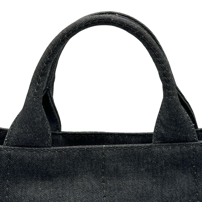 プラダ PRADA カナパ M ブラック デニム レディース トートバッグ