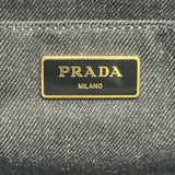 プラダ PRADA カナパ M ブラック デニム レディース トートバッグ