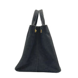 プラダ PRADA カナパ M ブラック デニム レディース トートバッグ