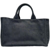 プラダ PRADA カナパ M ブラック デニム レディース トートバッグ