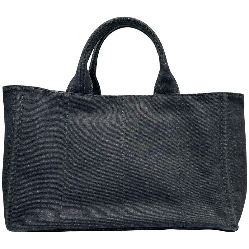 PRADA カナパ　デニム　M プラダ PRADA カナパ M ブラック デニム レディース トートバッグ
