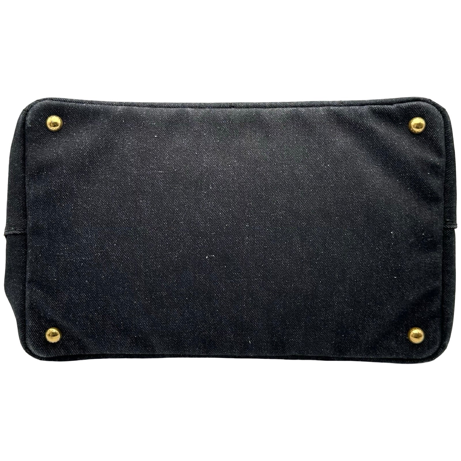プラダ PRADA カナパ M ブラック デニム レディース トートバッグ