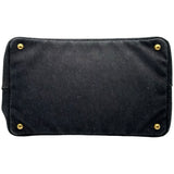 プラダ PRADA カナパ M ブラック デニム レディース トートバッグ