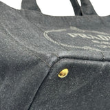 プラダ PRADA カナパ M ブラック デニム レディース トートバッグ