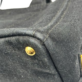 プラダ PRADA カナパ M ブラック デニム レディース トートバッグ