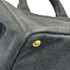 プラダ PRADA カナパ M ブラック デニム レディース トートバッグ