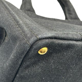プラダ PRADA カナパ M ブラック デニム レディース トートバッグ
