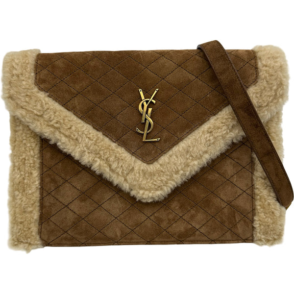 美品　イブサンローラン　ショルダーバッグ ハンドバッグ ゴールド　クラッチ サンローラン(SAINT LAURENT) | 中古ブランドリユースショップ OKURA