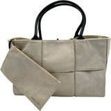 ボッテガ・ヴェネタ BOTTEGA VENETA アルコトート アイボリー キャンバス レディース トートバッグ