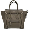 セリーヌ CELINE ラゲージマイクロショッパー グレー レザー レディース ハンドバッグ