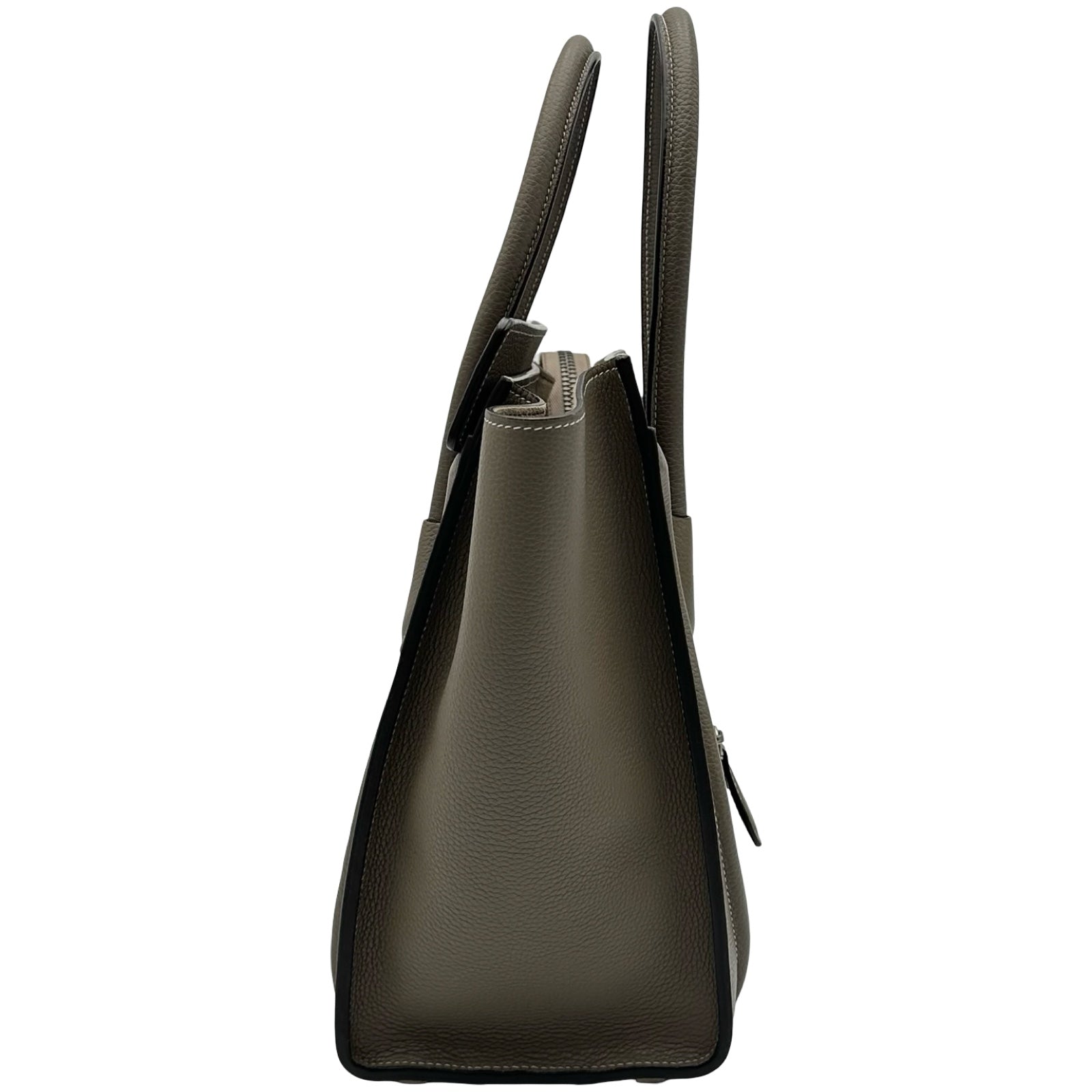 セリーヌ CELINE ラゲージマイクロショッパー グレー レザー