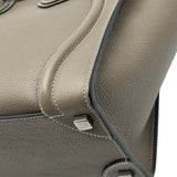 セリーヌ CELINE ラゲージマイクロショッパー グレー レザー レディース ハンドバッグ