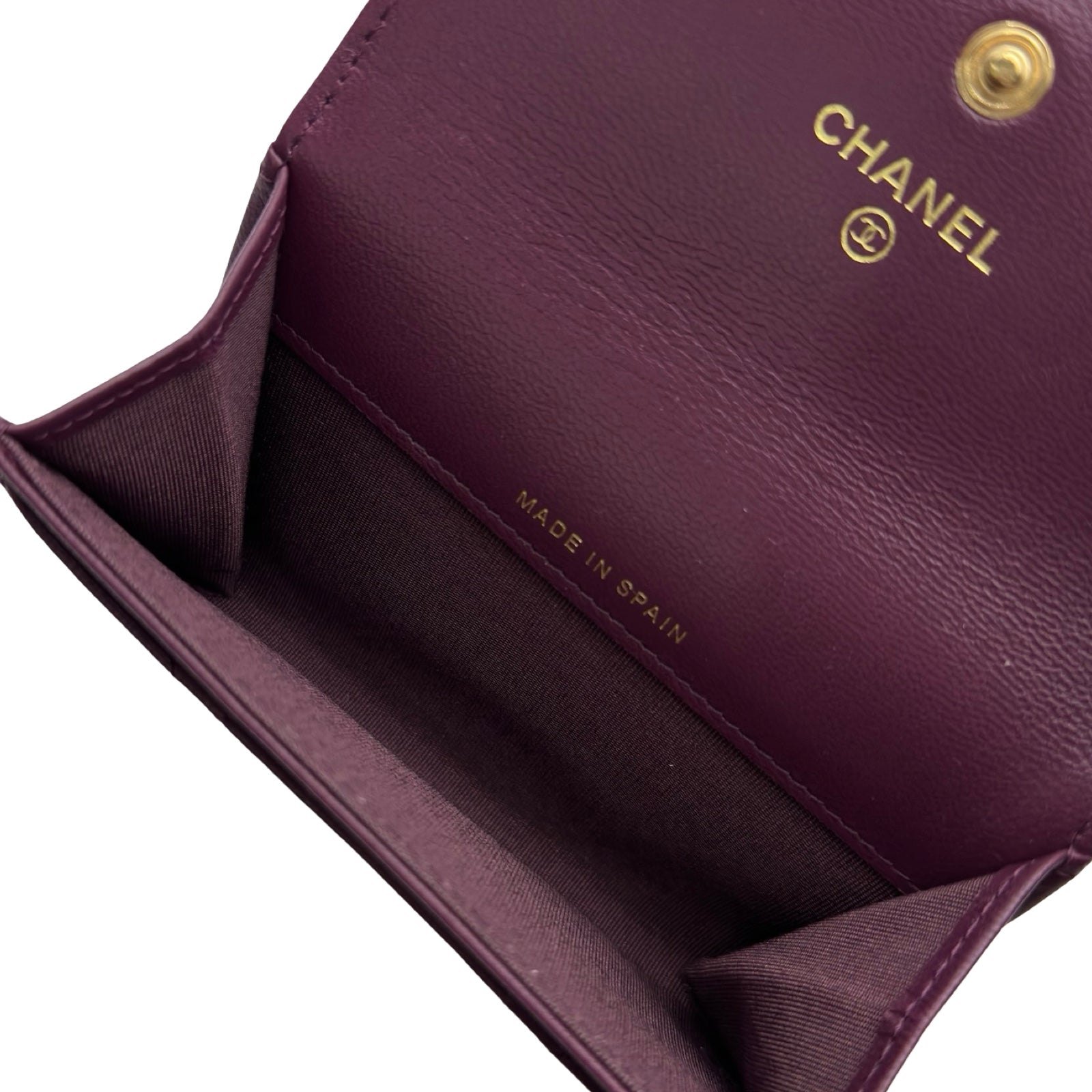 シャネル CHANEL CHANEL 19 カードケース AP1790 パープル ゴールド